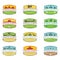 Illustration farm labels.Vector