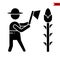 illustration of farmer glyph icon