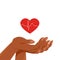 Illustration of female hands safeguarding heart health