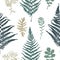 Illustration of fern seamless pattern