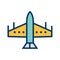 Illustration Fighter Jet Icon For Personal And Commercial Use.
