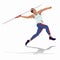 Illustration of figure javelin thrower , vector draw