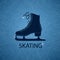 Illustration with figure skate