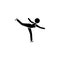 Illustration. Figure skating icon. Ice skater icon