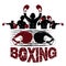 Illustration of five winner concept for boxing logo