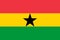 An illustration of the flag of Ghana with copy space