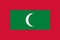 An illustration of the flag of Maldives with copy space