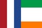 Illustration of the Flag of the Netherlands and Ireland next to each other