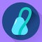 illustration, flat icon, the Klein bottle