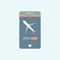 Illustration of flight booking on mobile phone