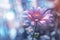 Illustration of a flowery background, detail of a colorful and beautiful flower. Ai generated