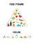 Illustration of food pyramid on background. Nutritionist`s recommendations