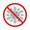 Illustration of a forbidden signal with a snow flake