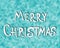 Illustration in the form of a white lettering Merry Christmas