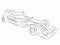 Illustration of a formula F1 racer, vector draw