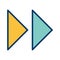 Illustration Forward Arrows Icon For Personal And Commercial Use.