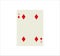 Illustration of four of diamonds playing card isolated on a white background