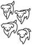 Illustration of four dogs