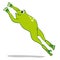 Illustration of a frog jumping. Ideal for educational