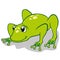 Illustration of a frog sitting. Ideal for educational