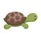 Illustration of a funny knitted turtle toy