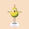 An illustration of funny pear for weight loss