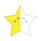 Illustration of funny star for toddlers