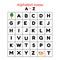 Illustration. game for preschool and school children. alphabet maze. find letters from a to z