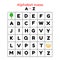 Illustration. game for preschool and school children. alphabet maze. find letters from a to z
