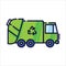Illustration of the garbage truck