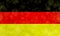 Illustration of a German Flag with blossoms scattered around