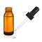 Illustration of glass bottle with pipe dropper