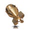 Illustration Gold aerial bomb solated