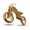 Illustration of a gold motorcycle