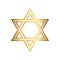 Illustration of golden Magen David star of David