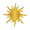 Illustration of a golden sun. Astrology, astronomy sun. Horoscope, Occultism symbol