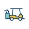 Illustration Golf Cart Icon For Personal And Commercial Use.