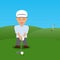 Illustration golfer before impact