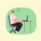 Illustration of good posture during everyday computer work