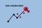 An illustration of graph and coronavirus with text COVID-19 BUSINESS IMPACT