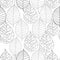 Illustration of graphic autumn leaves. Seamless pattern texture. Hand drawn, sketch, graphic design