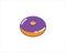 Illustration  graphic of Taro fravored donuts with purple colors