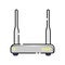 Illustration graphic vector is router with double antennas with yellow light led indicator and wireless symbol