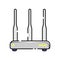 Illustration graphic vector is router with three of antennas with yellow light led indicator