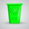 Illustration of green eco dustbin