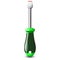 Illustration of green steel screwdriver