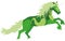 Illustration green Unicorn