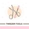 Illustration of hair removal tweezer tools