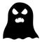 Illustration for Halloween. Picture of a cartoon ghost. Vector graphics. Hand drawing