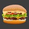 Illustration of a hamburger.